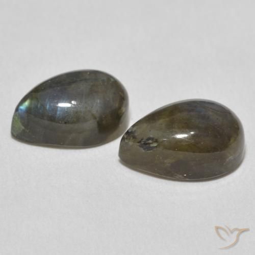 Labradorite Gemstones in 12 x 8 mm (calibrated) Size for Sale, Labradorite Stones in Multicolor Color
