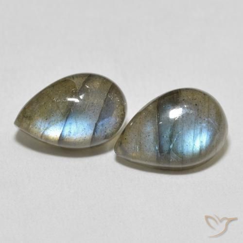 7.45ctw Natural Multicolor Labradorite, Pear Shape, Translucent
