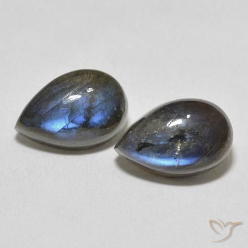 8.10ctw Natural Multicolor Labradorite, Pear Shape, Translucent