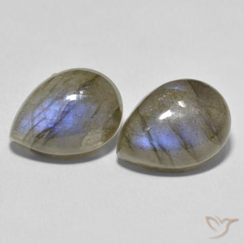 20.99ctw Natural Multicolor Labradorite, Pear Shape, Translucent