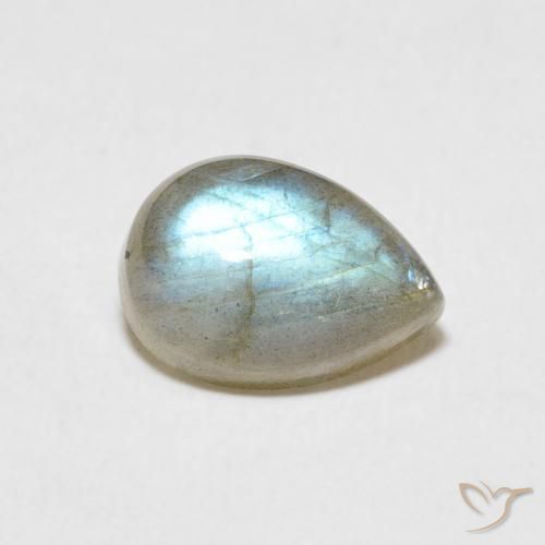 2.40ct Natural Multicolor Labradorite, Pear Shape, Translucent