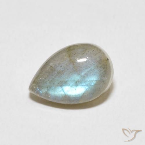 2.40 ct Multicolor Labradorite Stone, Natural Labradorite in Pear Cabochon Shape for Sale