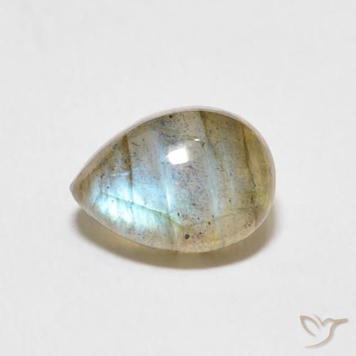 2.44ct Natural Multicolor Labradorite, Pear Shape, Translucent