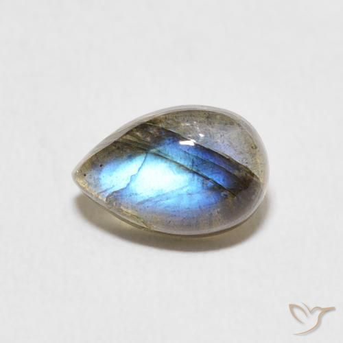 1.69ct Natural Multicolor Labradorite, Pear Shape, Translucent