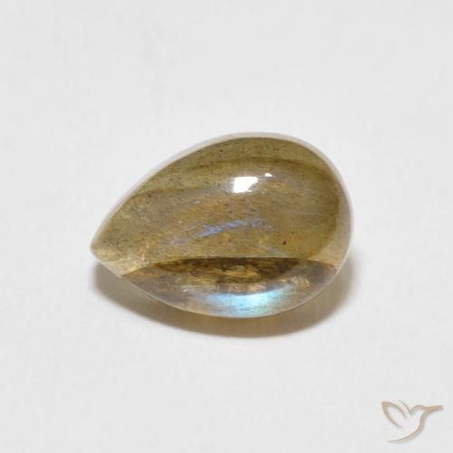 2.67ct Natural Multicolor Labradorite, Pear Shape, Translucent