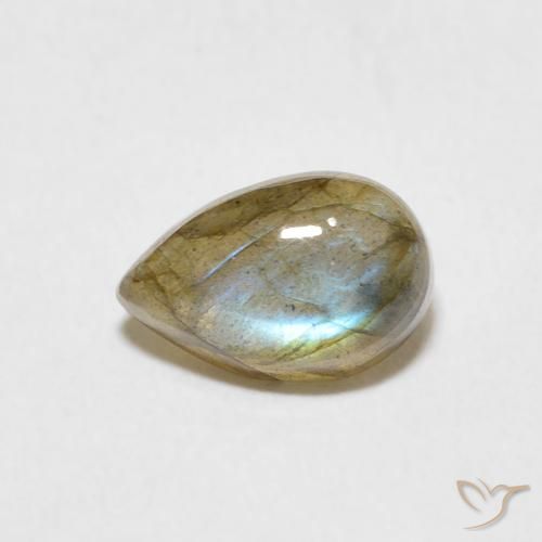 1.63ct Natural Multicolor Labradorite, Pear Shape, Translucent