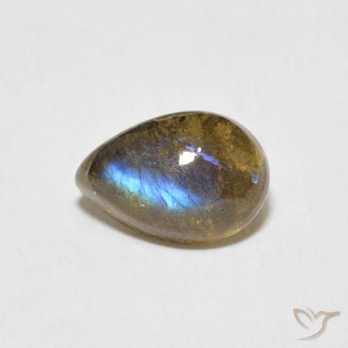 1.66ct Natural Multicolor Labradorite, Pear Shape, Translucent