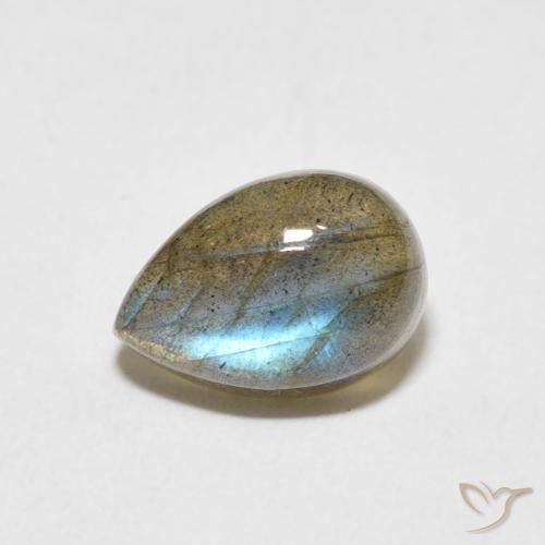 2.78ct Natural Multicolor Labradorite, Pear Shape, Translucent