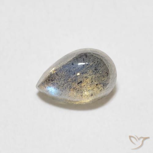0.51ct Natural Multicolor Labradorite, Pear Shape, Translucent