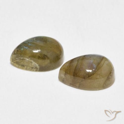 Labradorite Gemstones in 9 x 6 mm (calibrated) Size for Sale, Labradorite Stones in Multicolor Color