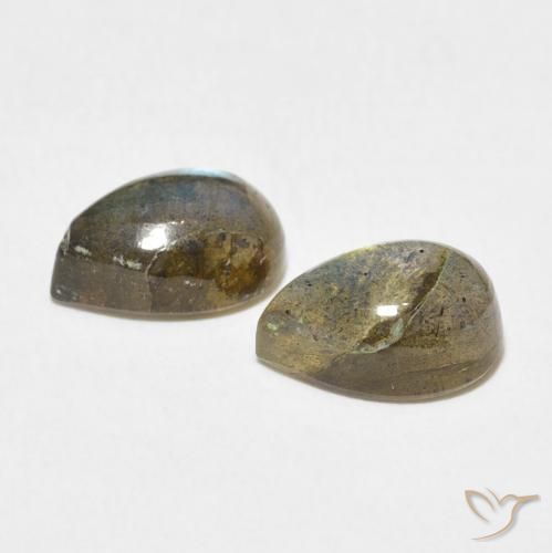 Labradorite Gemstones in 9.2 x 6.3 mm Size for Sale, Labradorite Stones in Multicolor Color
