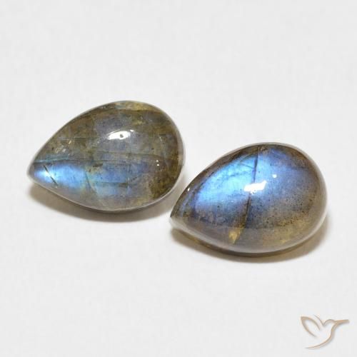 5.08ctw Natural Multicolor Labradorite, Pear Shape, Translucent