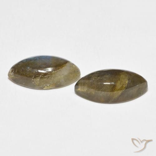 Labradorite Gemstones in 14 x 7 mm (calibrated) Size for Sale, Labradorite Stones in Multicolor Color
