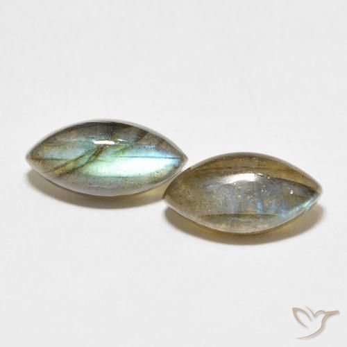8.07ctw Natural Multicolor Labradorite, Marquise, Translucent