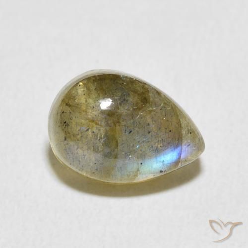 2.84ct Natural Multicolor Labradorite, Pear Shape, Translucent