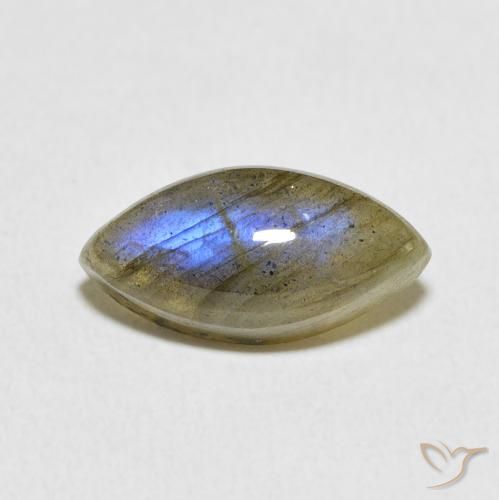 3.69ct Natural Multicolor Labradorite, Marquise, Translucent