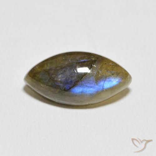 5.25ct Natural Multicolor Labradorite, Marquise, Translucent