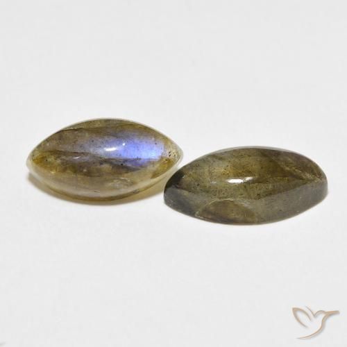 7.13 ctw Multicolor Labradorite Stones, Natural Labradorite in Marquise Cabochon Shape for Sale