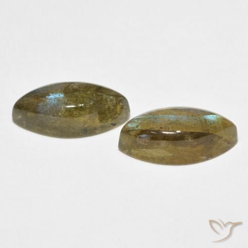 Labradorite Gemstones in 14 x 7 mm (calibrated) Size for Sale, Labradorite Stones in Multicolor Color