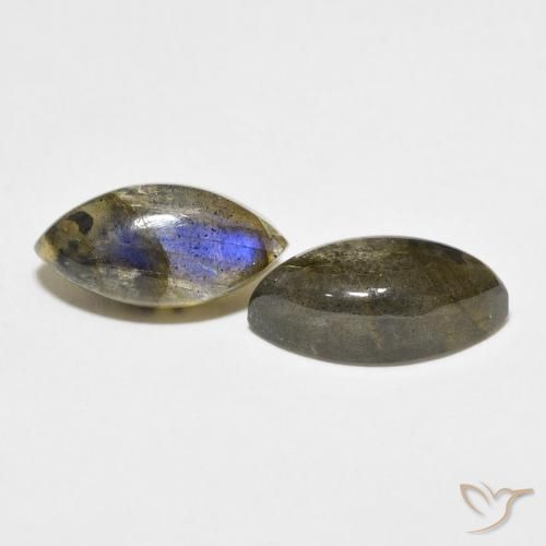 7.98 ctw Multicolor Labradorite Stones, Natural Labradorite in Marquise Cabochon Shape for Sale