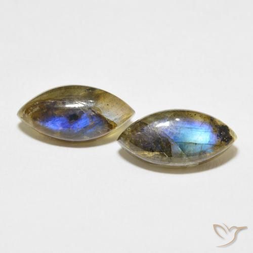 6.99ctw Natural Multicolor Labradorite, Marquise, Translucent