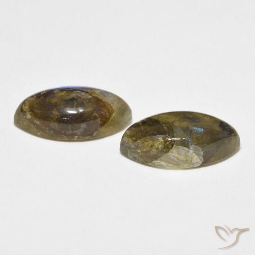 Labradorite Gemstones in 14 x 7 mm (calibrated) Size for Sale, Labradorite Stones in Multicolor Color