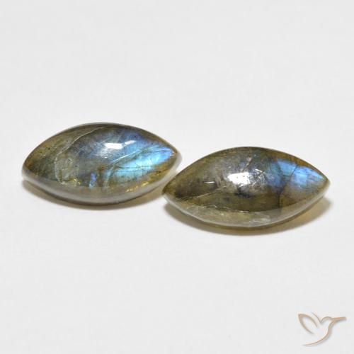 6.59ctw Natural Multicolor Labradorite, Marquise, Translucent