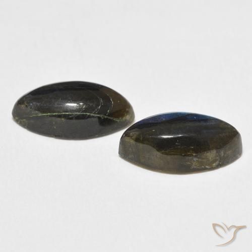 Labradorite Gemstones in 14 x 7 mm (calibrated) Size for Sale, Labradorite Stones in Multicolor Color