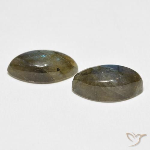 Labradorite Gemstones in 14 x 9.7 mm Size for Sale, Labradorite Stones in Multicolor Color
