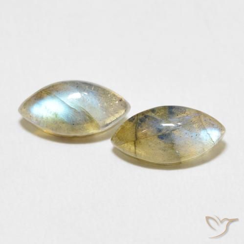 2.83ctw Natural Multicolor Labradorite, Marquise, Translucent
