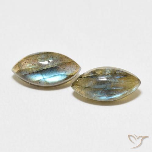 2.56ctw Natural Multicolor Labradorite, Marquise, Translucent