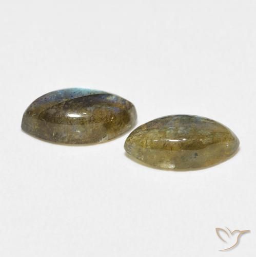 Labradorite Gemstones in 10 x 5 mm (calibrated) Size for Sale, Labradorite Stones in Multicolor Color