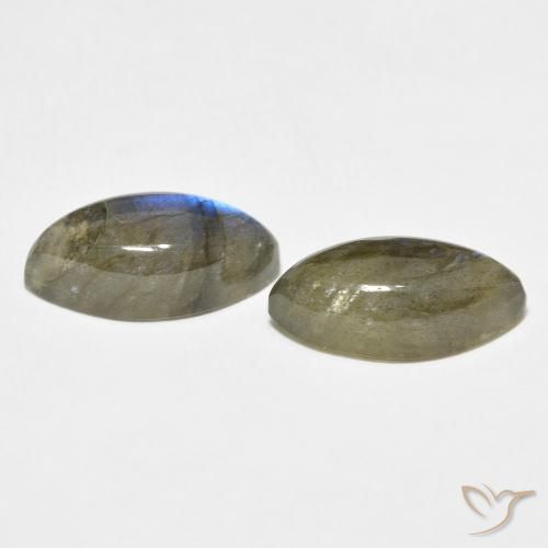 Labradorite Gemstones in 16 x 8 mm (calibrated) Size for Sale, Labradorite Stones in Multicolor Color