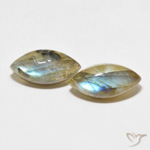 7.70ctw Natural Multicolor Labradorite, Marquise, Translucent