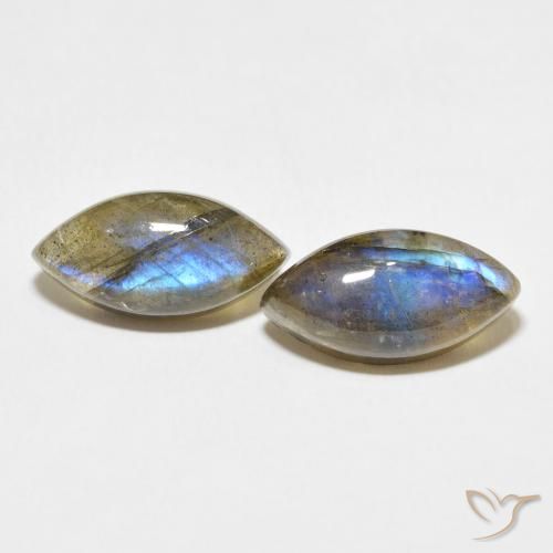 10.48ctw Natural Multicolor Labradorite, Marquise, Translucent