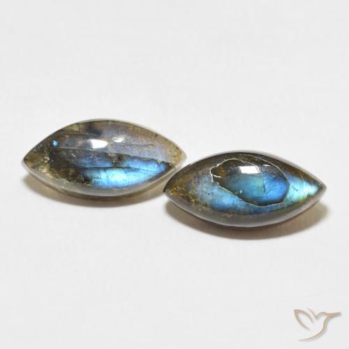 7.04ctw Natural Multicolor Labradorite, Marquise, Translucent