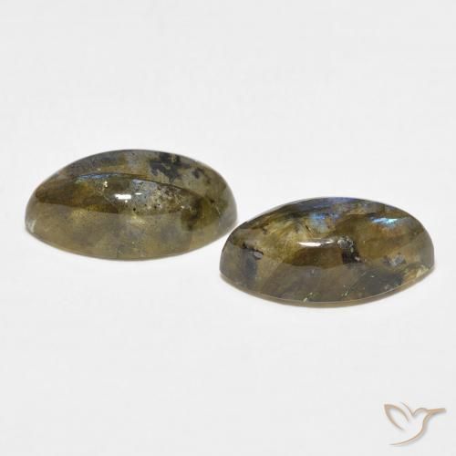 Labradorite Gemstones in 14 x 7 mm (calibrated) Size for Sale, Labradorite Stones in Multicolor Color
