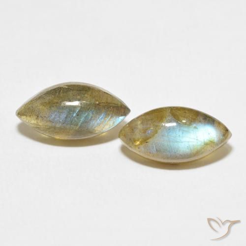 7.22ctw Natural Multicolor Labradorite, Marquise, Translucent