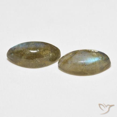 Labradorite Gemstones in 14 x 7 mm (calibrated) Size for Sale, Labradorite Stones in Multicolor Color