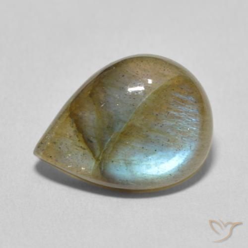 7.21ct Natural Multicolor Labradorite, Pear Shape, Translucent