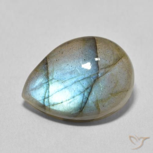 7.38ct Natural Multicolor Labradorite, Pear Shape, Translucent