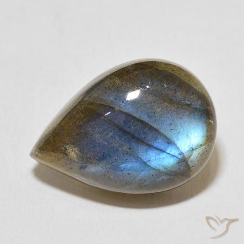 11.31ct Natural Multicolor Labradorite, Pear Shape, Translucent