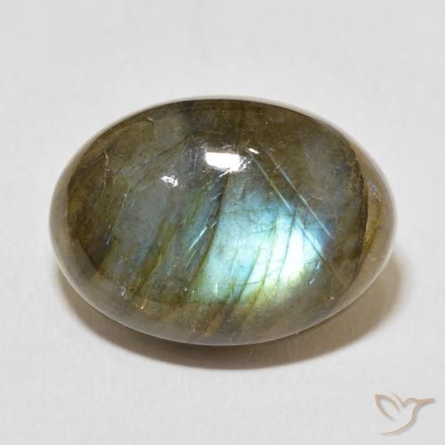 12.94ct Natural Multicolor Labradorite, Oval, Translucent
