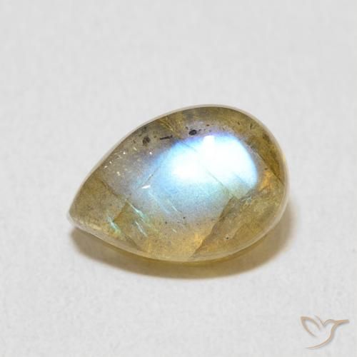 2.55ct Natural Multicolor Labradorite, Pear Shape, Translucent