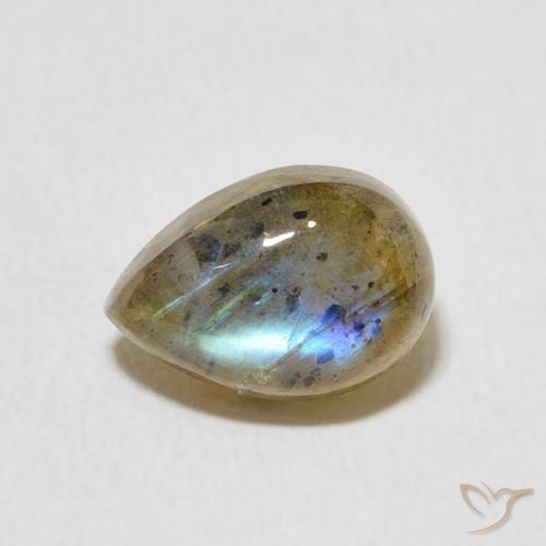 2.51ct Natural Multicolor Labradorite, Pear Shape, Translucent