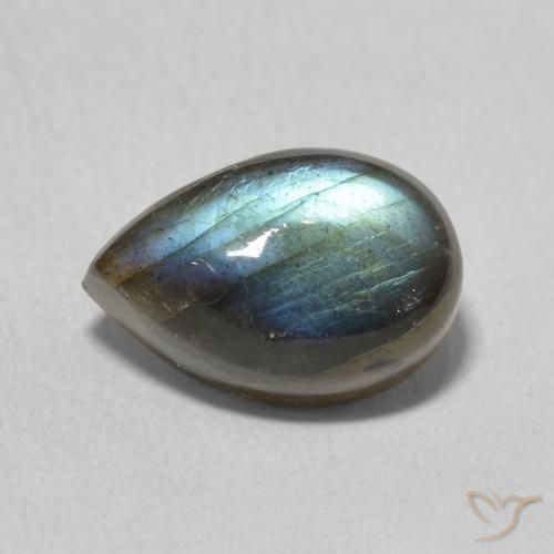 4.13ct Natural Multicolor Labradorite, Pear Shape, Translucent
