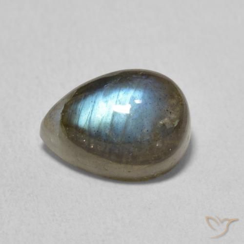 2.93ct Natural Multicolor Labradorite, Pear Shape, Translucent
