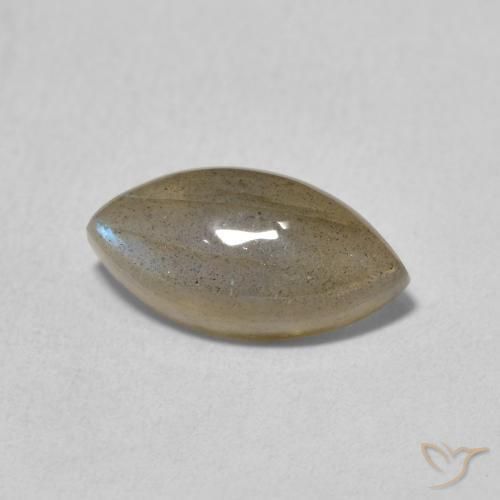 2.39 ct Multicolor Labradorite Stone, Natural Labradorite in Marquise Cabochon Shape for Sale