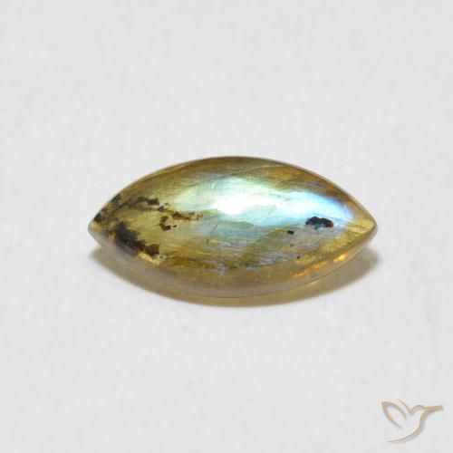 0.95ct Natural Multicolor Labradorite, Marquise, Translucent