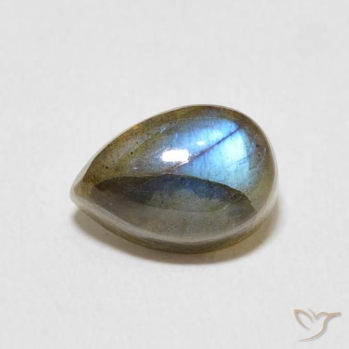 2.83ct Natural Multicolor Labradorite, Pear Shape, Translucent